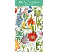 Museums & Galleries Agenda annuel 2026 fin 2026 avec affichage mensuel - Manuscrit floral