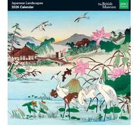 Museums & Galleries Calendrier 2026 Paysages japonais - Calendrier mural mensuel du British Museum - Planificateur mural 2026 et organiseur personnel pour la maison et la famille