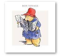 Museums & Galleries Carte porte-bonheur « Bon voyage » - Ours Paddington avec illustration de carte - Écologique et recyclable