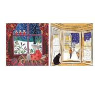 Museums & Galleries Lot de 12 cartes de Noël caritatives Motif chien et | 2 motifs assortis 6 de chaque, avec enveloppes, respectueux de l'environnement, fabriqué au Royaume-Uni