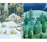 Museums & Galleries Lot de 20 cartes de Noël - Premières scènes de forêt d'hiver - 10 de chacun des 2 motifs - Écologiques et recyclables