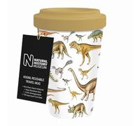 Museums & Galleries Mug de voyage réutilisable 400 ml - Motif dinosaures - Idée cadeau durable