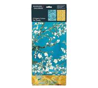 Museums & Galleries Vincent Van Gogh Lot de 2 torchons en coton bio Motif branches d'amandier et tournesols