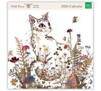 Museums & Galleries Wild Press by Helen Ahpornsiri Calendrier 2026 - Calendrier mural mensuel au Royaume-Uni - Planificateur mural 2026 et organiseur personnel pour la maison et la famille