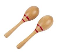 Musfunny Maracas Shaker Instruments de percussion pour adultes : hochets en bois avec poignée pour cadeau d'anniversaire, éducation précoce, KTV, danse, spectacles en direct
