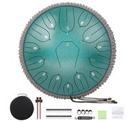 Musfunny Tambour à langue en acier à 15 notes - 30,5 cm de diamètre - D majeur - avec baguettes, sac et protection pour les doigts - Handpan pour adultes - Instruments de percussion pour l’éducation