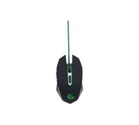 MUSG-001-G - Souris - droitiers et gauchers - optique - 6 boutons - filaire - USB - vert