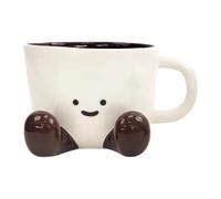 Mush Ceramic - Style de tasse de lait à pied, récipient de thé à café humoristique | Forme excentrique de Novit, thème de vacances d'anniversaire, accent pour la maison captivante, support pour