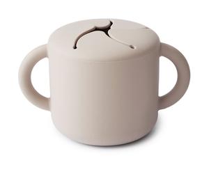 Mushie Baby Snack Cup tasse pour le goûter Ivory 1 pcs