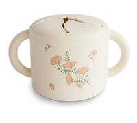 Mushie Baby Snack Cup tasse pour le goûter Pink Flowers 1 pcs