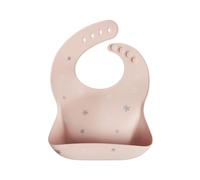 mushie Bavoir Bébé en Silicone | Bavoirs Imperméables Réglables | Bavoirs Faciles à Essuyer | 4 Tailles Réglables Avec Poches Avant Profondes | 100% Sans BPA et Phtalate | Daisy