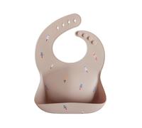 mushie Bavoir Bébé en Silicone | Bavoirs Imperméables Réglables | Bavoirs Faciles à Essuyer | 4 Tailles Réglables Avec Poches Avant Profondes | 100% Sans BPA et Phtalate | Rocket
