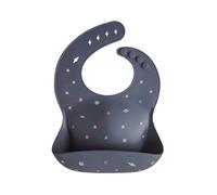 mushie Bavoir Bébé en Silicone | Bavoirs Imperméables Réglables | Bavoirs Faciles à Essuyer | 4 Tailles Réglables Avec Poches Avant Profondes | 100% Sans BPA et Phtalate | Planets