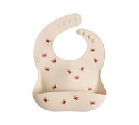mushie Bavoir Bébé en Silicone | Bavoirs Imperméables Réglables | Bavoirs Faciles à Essuyer | 4 Tailles Réglables Avec Poches Avant Profondes | 100% Sans BPA et Phtalate