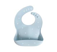 mushie Bavoir Bébé en Silicone | Bavoirs Imperméables Réglables | Bavoirs Faciles à Essuyer | 4 Tailles Réglables Avec Poches Avant Profondes | 100 % Sans BPA et Phtalate | White Daisy