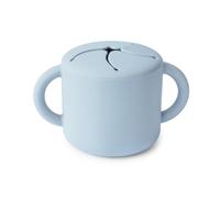 Mushie Bol Tasse à Collation Silicone | Sans BPA | Assiette Anti Renversement | Accessoires pour Bébé, Jeunes Enfants Garçons et Filles | Passent au Lave-Vaisselle et au Micro-Ondes | Powder Blue