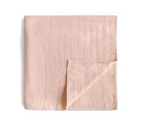 mushie Couverture D'emmaillotage en Mousseline pour Bébé | Naissance 0-3 Mois | Coton Organique | Gigoteuse pour Bébé | Prélavée | Couverture de Réception | Fabriquée au Danemark | Blush