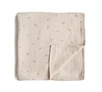 mushie Couverture D'emmaillotage en Mousseline pour Bébé | Naissance 0-3 Mois | Coton Organique | Gigoteuse pour Bébé | Prélavée | Couverture de Réception | Fabriquée au Danemark | Rocket Ship