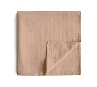 mushie Couverture D'emmaillotage en Mousseline pour Bébé | Naissance 0-3 Mois | Coton Organique | Gigoteuse pour Bébé | Prélavée | Couverture de Réception | Fabriquée au Danemark | Natural