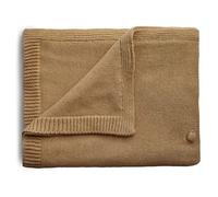 mushie Couverture Tricotée pour Bébé et Enfant | 80 X 100 Cm | Coton Biologique | Polyvalent et Parfait pour Tous Les Temps | Matériel Durable & de Haute Qualité | Mustard Melange