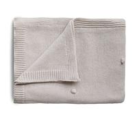 mushie Couverture Tricotée pour Bébé et Enfant | 80 X 100 Cm | Coton Biologique | Polyvalent et Parfait pour Tous Les Temps | Matériel Durable & de Haute Qualité | Off White Melange