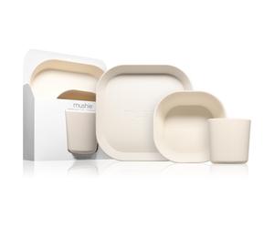 Mushie Dinnerware Set service de table pour enfant 6m+ Ivory 3 pcs