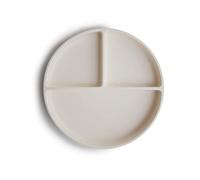 mushie divisée Assiette à Ventouse en Silicone | Sans BPA | Accessoires pour Bébé, Jeunes Enfants Garçons et Filles | Passent au Lave-Vaisselle et au Micro-Ondes | (Ivory)