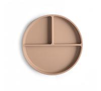Assiette compartimentée en silicone beige TU