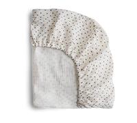 Mushie Drap-Housse pour Berceau | 40 X 10 X 100 Cm | Mousseline Extra Douce | Respirant 100% Coton Bio | Coins Élastiques | Prélavé | Bloom-Small
