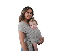Mushie Écharpe de Portage pour Nouveau-Nés & Bébés | Porte-Nourisson Avec Poche Intégrée | 100% Coton Biologique | de 3,6 à 14,9 Kg | Gray Melange