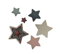 mushie Nesting Stars | Tour à Empiler | Jeu d'apprentissage avec 5 Étoiles Empilables | 100% sans BPA | Jouet Empilable pour Enfants de 0 à 3 Ans | Accessoires pour Bébé | Original