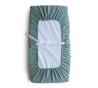 Mushie Housse de Matelas à Langer Lavable | 70x45 Cm | Convient pour Matelas à Langer Standard | Sangles de Sécurité Réglables | Accessoires pour Bébé, Jeunes Enfants Garçons et Filles | Roman Green