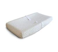 Mushie Housse de Matelas à Langer Lavable | 70x45 Cm | Convient pour Matelas à Langer Standard | Sangles de Sécurité Réglables | Accessoires pour Bébé, Jeunes Enfants Garçons et Filles | Bloom