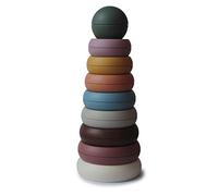 mushie Jouet à Anneaux Empilables | 6 Mois et Plus | Aide à la Langue et à la Motricité | Plastique 100% Non Toxique, sans BPA et sans Phtalates | Conçu et Fabriqué au Danemark | Rustic