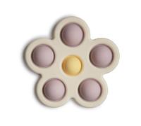 mushie Jouet Presse Fleur pour Bébé | Aide à la Motricité | Plastique 100% Non Toxique, sans BPA | Accessoires pour Jeunes Enfants | Durable & Haute Qualité | Soft Lilac/Pale Daffodil/Ivory