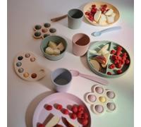 Mushie Jouet Presse Fleur pour Bébé Aide à la Motricité Plastique 100% Non Toxique, sans BPA Accessoires pour Jeunes Enfants Durable & Haute Qualité Soft Lilac/Pale Daffodil/Ivory