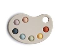 Mushie Jouet Presse Palette de Peinture pour Bébé | Aide à la Motricité | Plastique 100% Non Toxique, sans BPA | Accessoires pour Jeunes Enfants | Durable & Haute Qualité | Multicolor