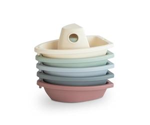 Mushie Jouets de Bain bébé 5 Bateaux | douchette Jouet Bain Qui nage | en Plastique PP pour Le Plaisir du Bain dans la Baignoire | Fabriqué au Danemark (Original)