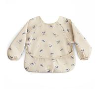 Mushie Long Sleeve Bib bavoir Whales 6-24m 1 pcs
