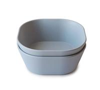 Mushie Bol de vaisselle pour enfants | Ensemble de 2 vaisselle réutilisable | Sans BPA, passe au lave-vaisselle et au micro-ondes | Fabriqué au Danemark | Cloud