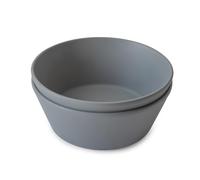 mushie Bol de vaisselle pour enfants | Ensemble de 2 vaisselle réutilisable | Sans BPA, passe au lave-vaisselle et au micro-ondes | Fabriqué au Danemark | Smoke