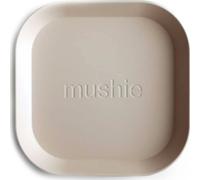 Mushie Pack Assiette Carrée Ivory 2uts
