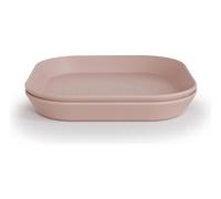 Mushie Assiette pour Enfants | Réutilisable Vaisselle Sans BPA | Assiettes Compatibles Lave-Vaisselle & Micro-ondes | Fabriqué au Danemark | Blush