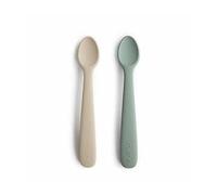 Mushie Pack Silicone Baby Feeding Spoons +6m 2uts