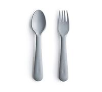 Mushie Set de fourchette et cuillère pour enfants | Couverts de table réutilisables | Résistants au lave-vaisselle et au micro-ondes | Fabriqué au Danemark | Cloud
