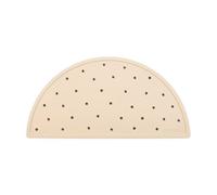 Mushie Set de table en silicone pour enfants | Design antidérapant | Matériau : silicone de qualité alimentaire | Facile à nettoyer et résistant aux taches | Sans BPA et phtalates (marguerite noire)