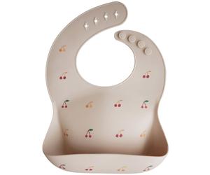 Mushie Silicone Baby Bib bavoir Cherries 1 pcs