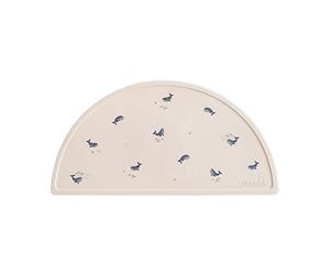 Mushie tapis de table en silicone pour enfants | Sous-main lavable résistant aux taches | Design antidérapant (Whales)