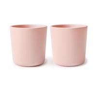mushie Tasse de vaisselle pour enfants | Ensemble de 2 tasses de table réutilisables | Résistantes au lave-vaisselle et au micro-ondes | Facile à tenir pour l'enfant Fabriqué au Danemark | Blush
