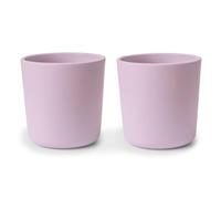mushie Tasse de vaisselle pour enfants | Ensemble de 2 tasses de table réutilisables | Résistantes au lave-vaisselle et au micro-ondes | Facile à tenir pour l'enfant Fabriqué au Danemark | Soft Lilac